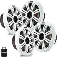 Kicker 6.5" White Marine Speakers QTY-4 2 pairs of OEM replacement speakers