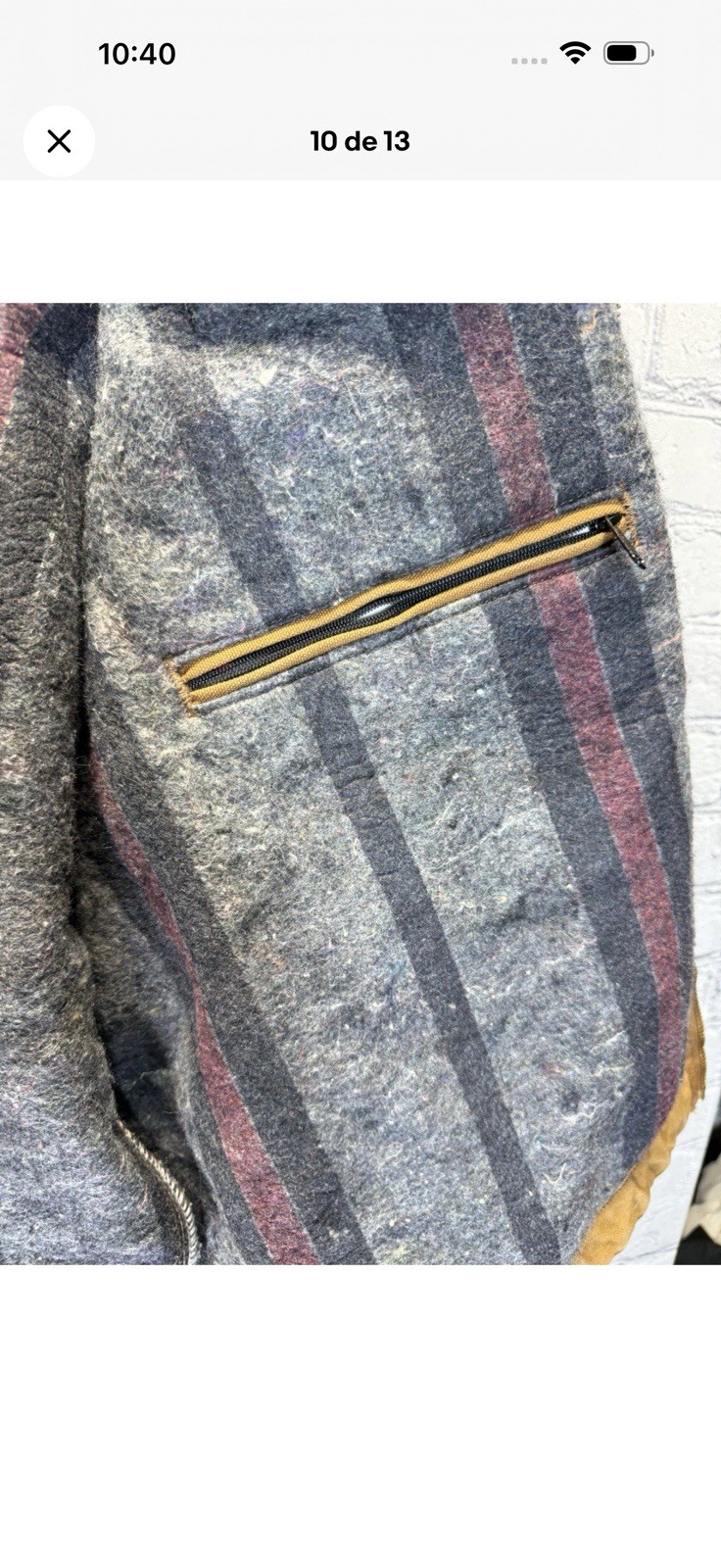 Carhartt Detroit Blanket Lined Jacket J001 BRN Made in USA Men’s XL image 10