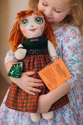 Doll 18'' Handmade Cloth Rag Doll with Story | Clara Bramwell - D 071