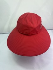 Extra Wide Bill Visor W/removable Sun Cap Hat Fitted Baseball Women's Red