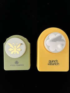 PUNCH BUNCH & Anna Griffin Scrapbook Craft Flowers Paper Punches Lot of 2
