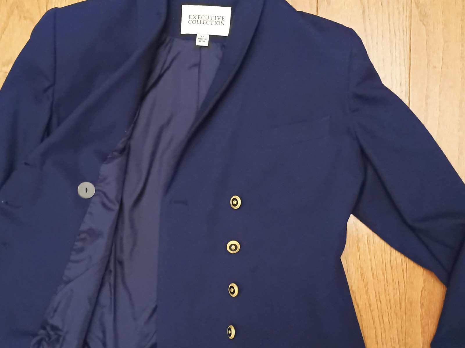 Executive Collection Double Breasted Navy Blazer … - image 5