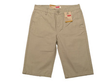 Levi's 511 Unisex Youth's Tan Slim All Cotton Long Shorts Size 16 Regular W 28