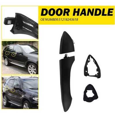 Exterior Outside Door Handle Passenger Right Side Black For BMW X5 E53 2000-2006