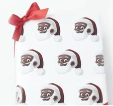 🎄NEW! Retro African American Christmas Wrapping Paper (Black Santa, Gift Wrap)
