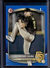 2025 Bowman Draft Michael Salina Blue Border 1st Prospect #/150 Padres