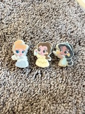 Disney Princess 3 Crocs Jibbitz LED Charms Belle Cinderella Jasmine