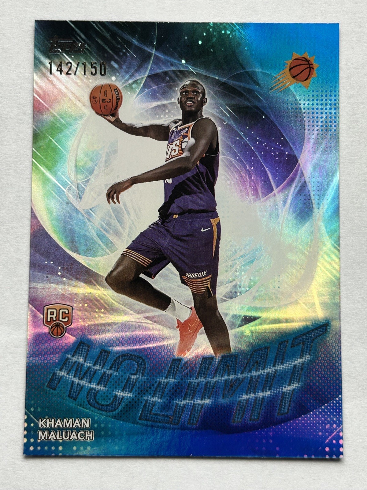2025-26 Topps Basketball Khaman Maluach /150 Blue No Limit #NL-10 Suns