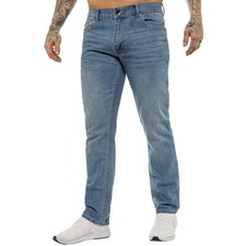 Enzo Herren Regular Fit Jeans Gerades Bein Denim Hose Groß Hoch Alle Taille