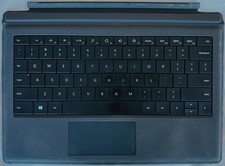 Microsoft Surface Pro 3, 4, 5, 6 Type Cover Backlit Keyboard Model 1644 - Black