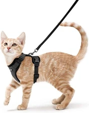 Pet Cat Harness and 59" Leash Escape Proof Adjustable Vest for Cats- Extra Small