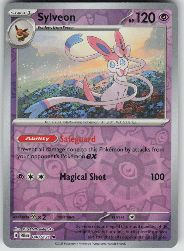 Pokemon Sylveon Rare SV: Prismatic Evolutions 040/131 NM