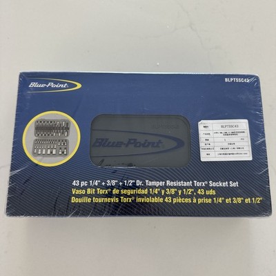 Blue Point BLPTSSC43 43 pc 1/4 3/8 & 1/2  Dr. Tamper Resistant Torx Socket Set