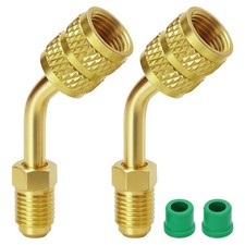 R410a Adapter Mini Split System 5/16 1/4 HVAC Quick Coupler Brass Fittings 2PK