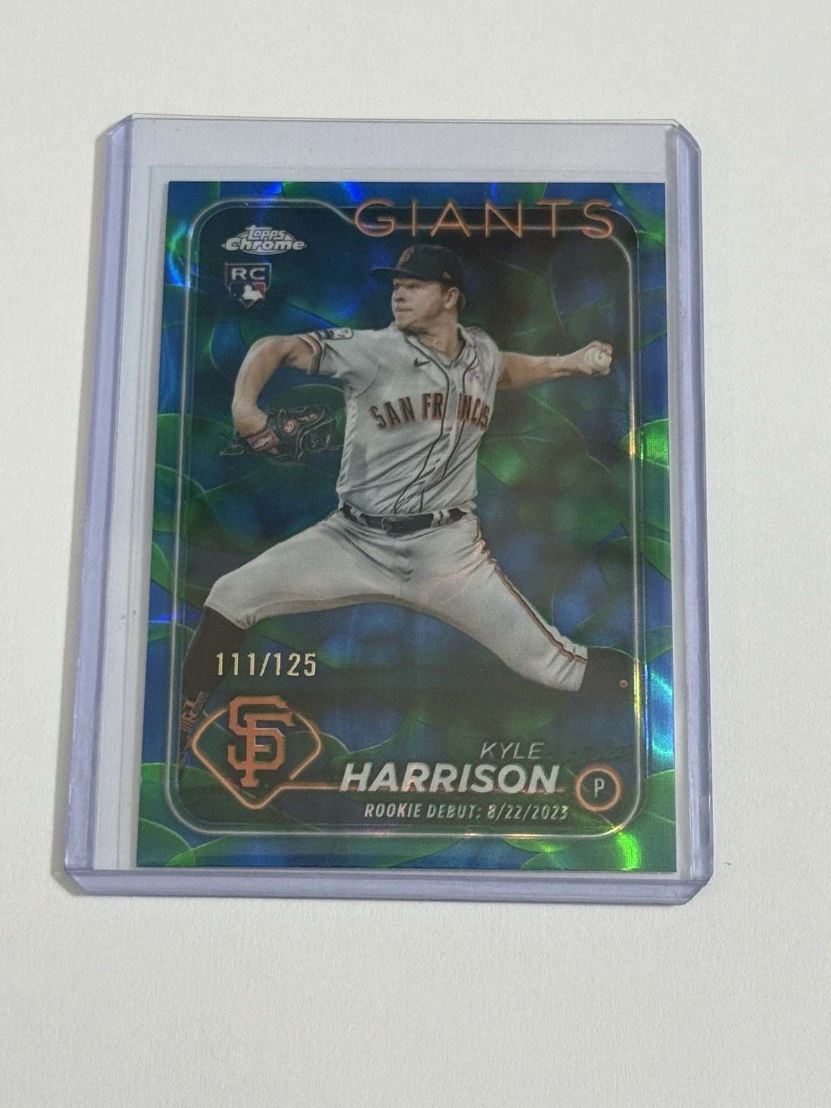 2024 Topps Chrome Update - Rookie Kyle Harrison #USC157 Blue/Green LavaLamp /125