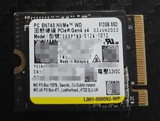 Western Digital WD SN740 512GB M.2 PCIe Gen4x4 NVMe 2230 SSD SDDPTQD-512G-1012