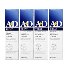 4 Pack A D Diaper Rash Cream With Aloe Diaper Rash Cream 4 Oz Each