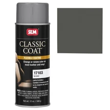 SEM Classic Coat Paint Leather Vinyl Dark Gray Aerosol 12 oz. Ea 17103
