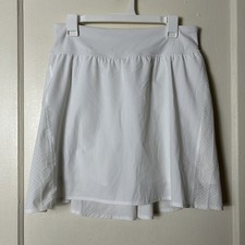Spanx white get moving skort side split womens XL athletic tennis perforated
