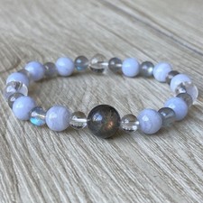 Gain success with a s of inspiration and healing/Labradorite/Power S Bracelet