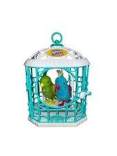 Little Live Pets Singing Birds w/Blue & White Cage Works!