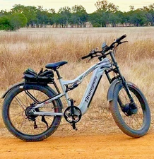 Long Range 26"Electric Mountain Bike 48V 17.5Ah 2000W Dual Motor Fat Tire E-Bike