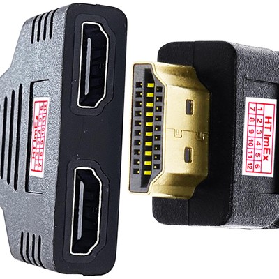 HDMI-Y Adapter Splitter Verteiler 1x HDMI Stecker auf 2x Buchse High Quality 3D