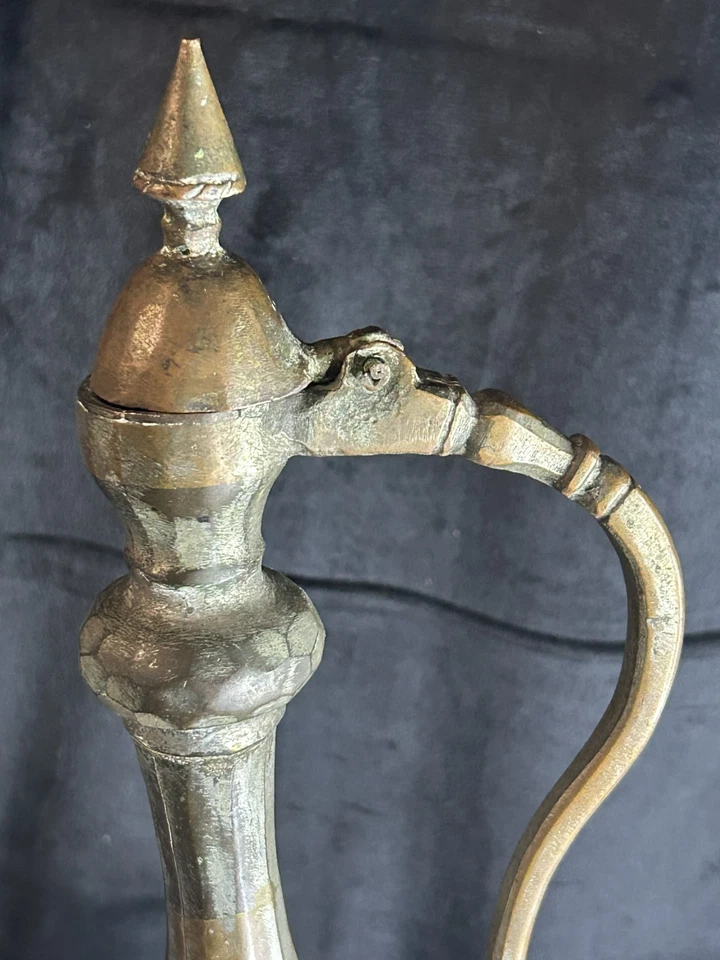 Grande Verseuse Ottomane Ancienne Cuivre Étamé Art Islamique XVIII-XIXe - Photo 2/4