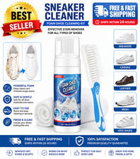 Sneaker Cleaner Foam 6.76 fl oz Shoe Cleaning Kit for White Shoes Stain Remover