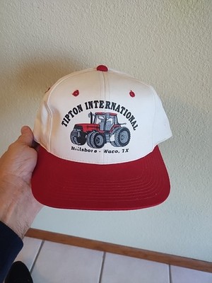 Vtg TIPTON INTERNATIONAL HILLSBORO WACO TX Cap Snapback Hat IH Magnum Tractor 