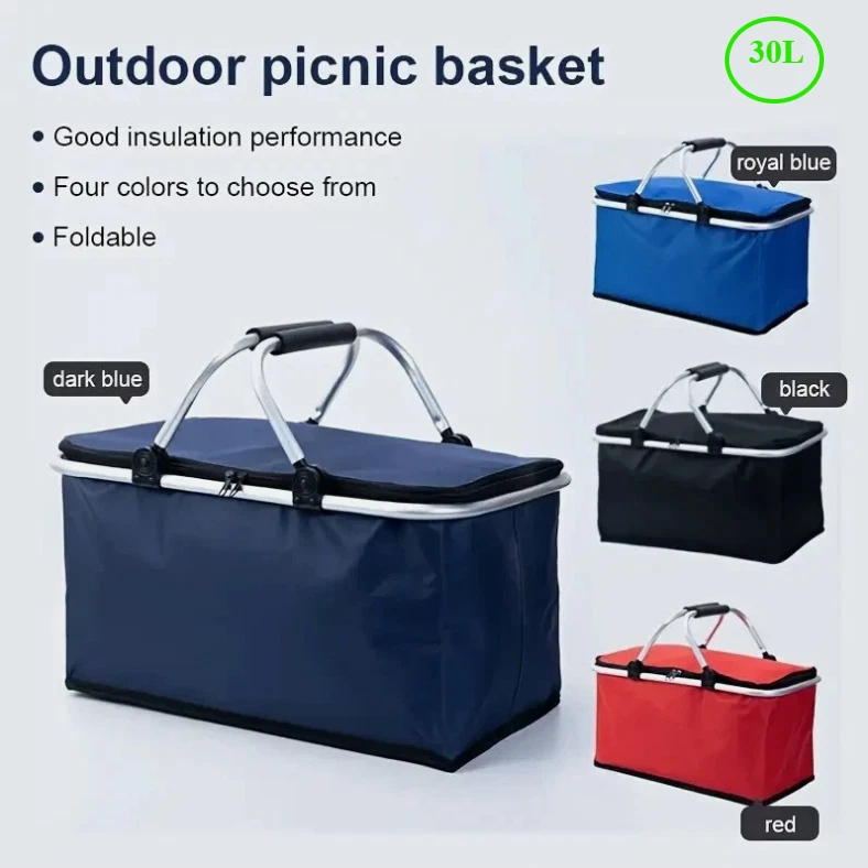 2 x 30L Extra Large Picnic Cooler Bag Box Camping Food Ice Drink Lunch Thermal