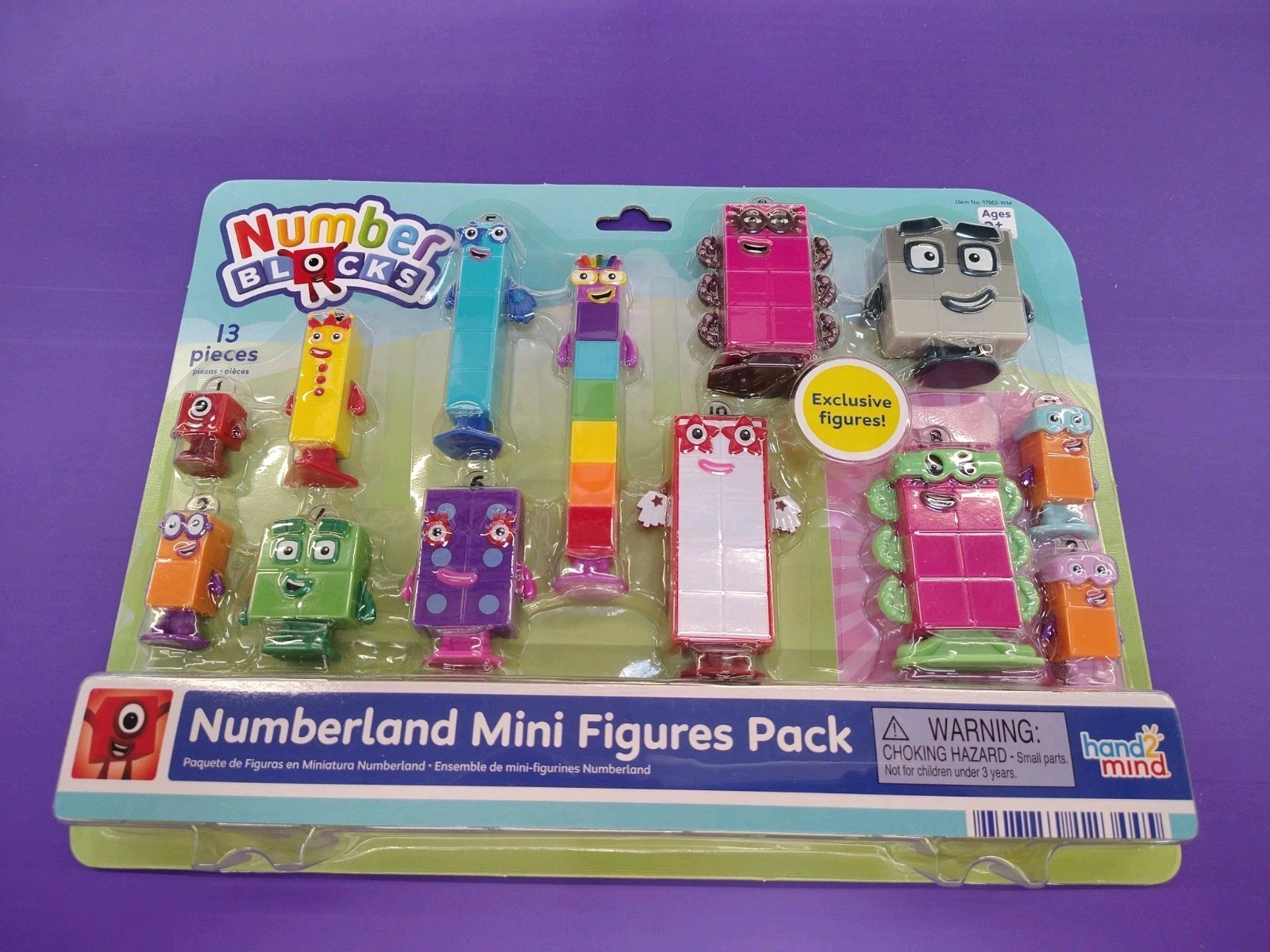 Hand2mind Numberblocks Numberland Min Exclusive Figures Pack 13pc Toy 97863-WM 