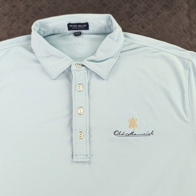 Peter Millar Summer Crown Crafted Polo Shirt Old National Golf Green Men XL