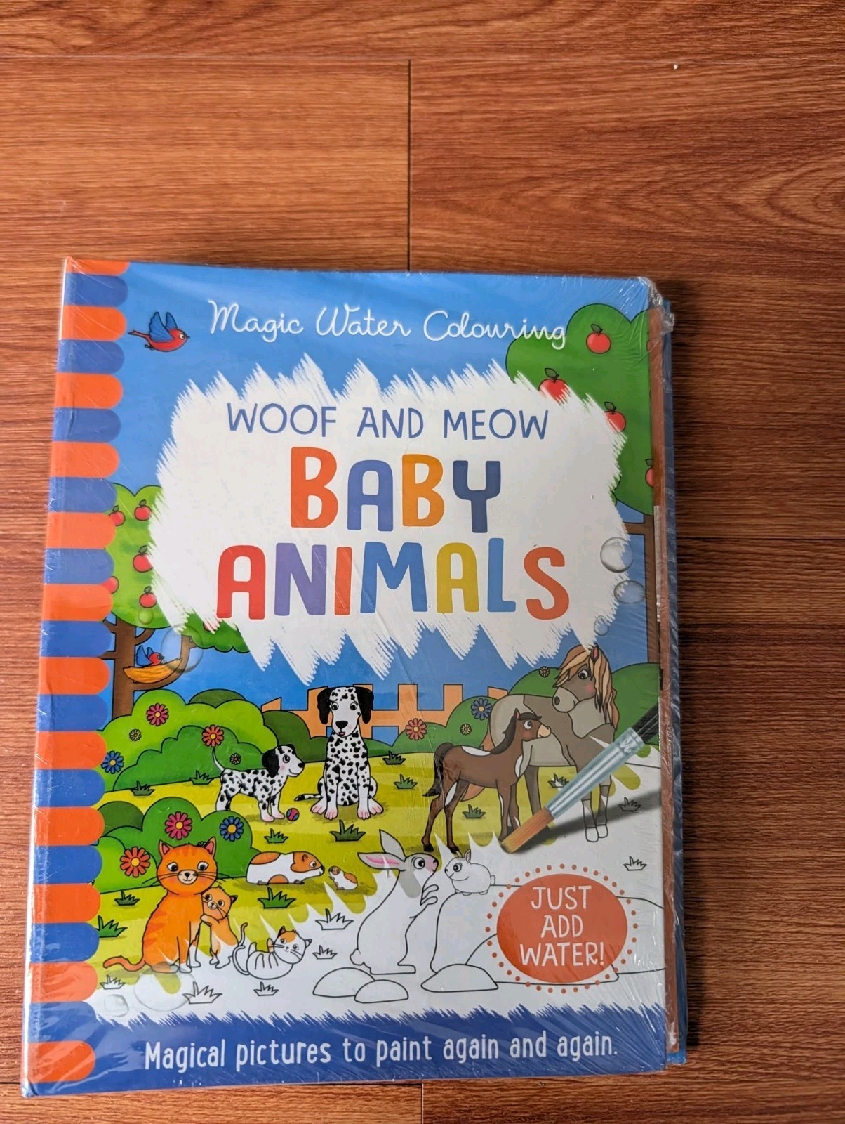 Magic Water Colouring Woof and Meow Baby Animals, Mess Free paint Activity Book