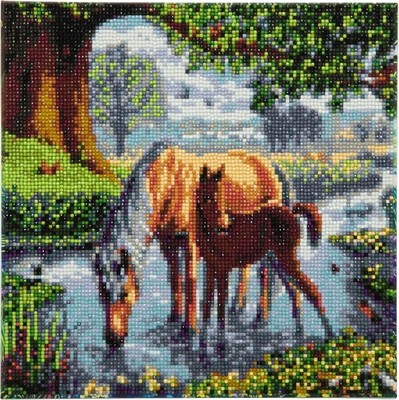 Craft Buddy Crystal Art Ponys 30x30cm 24146787