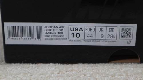 Nike Jordan Air Ship PE SP Summit White/Gunsmoke - Size 10 New With Box - Picture 19 of 19