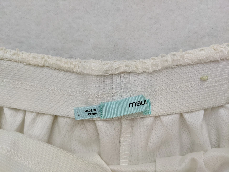 Falda para mujer Maurices talla L blanca de encaje alta-baja bohemia Foto 4 de 4