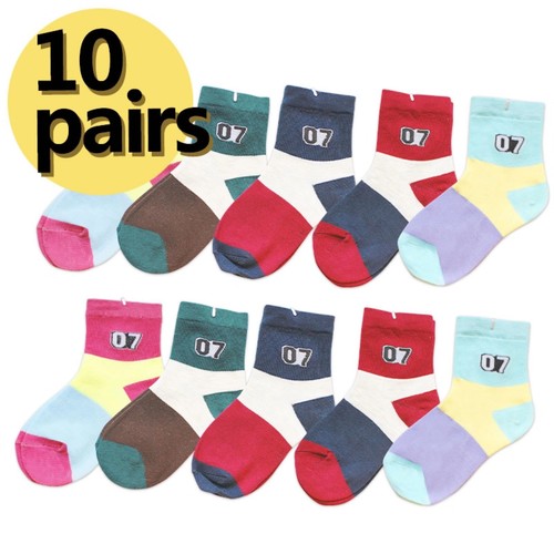 10 pairs Cushion ankle socks sock new girl girls boy boys toddler kids kid sport - Picture 6 of 9