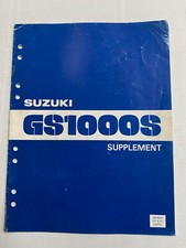 Genuine Suzuki GS1000S 1979 Workshop Service Manual Supplement Book SR-8500 E-01