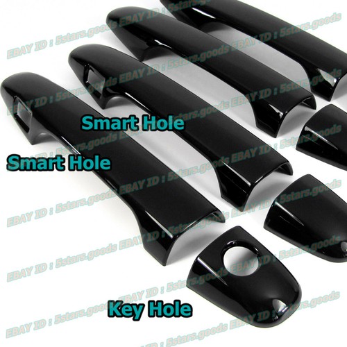 For 12-16 Subaru Impreza Glossy Black Smart Keyless Side Door Handle Cover Trim - Picture 2 of 5