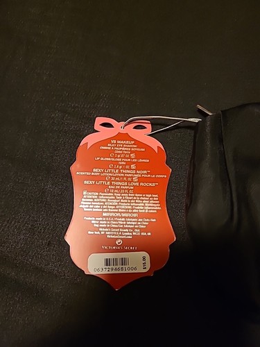 NEW W/ TAGS Victoria’s Secret Makeup Cosmetic Black Bag #023 - Picture 2 of 8