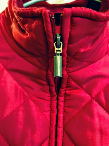 Jane Ashley Quilted Puffer Jacket Women's Size 2X Cherry Red Midweight Coat - Picture 3 of 5