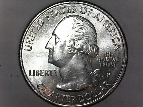 2018-P Block Island (Rhode Island) Die Chip In Feathers Error/Variety Quarter - Picture 2 of 3