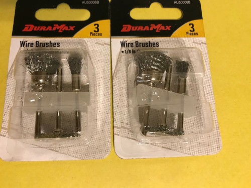 2 Pack Dura Max AU50006B 3pc Wire Brushes 1/8" Shanks - Picture 3 of 6