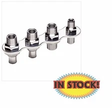 Billet Specialties 66935 - 4-Port A/C Heat In-Line Bulkhead - Polished