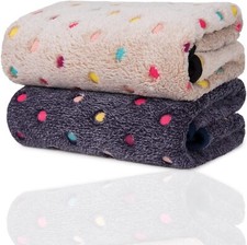 2 Packs Lovely Puppy Cat Mat Pad Soft Pet Dog Blanket Sofa Mat Bed Cover Winter