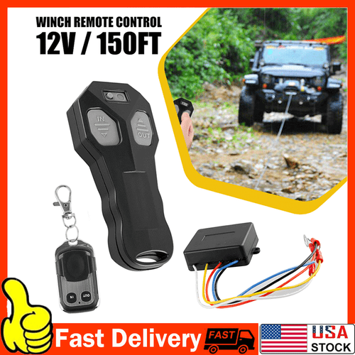 DC12V Wireless Winch Remote Control Kit For Car Jeep ATV Warn Ramsey Superwinch - Picture 19 of 21