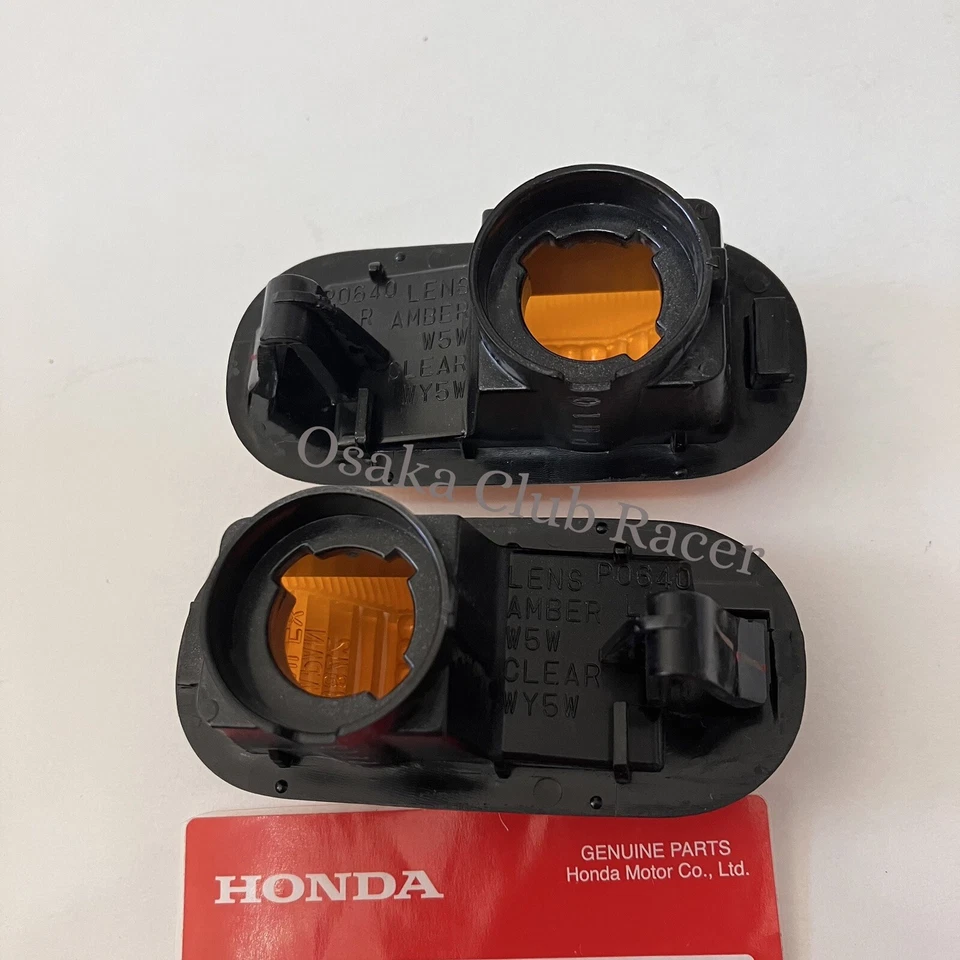 Nuevo juego de luces de señal de giro marcador lateral naranja OEM Honda S2000 USDM genuino 00-09 Foto 3 de 4
