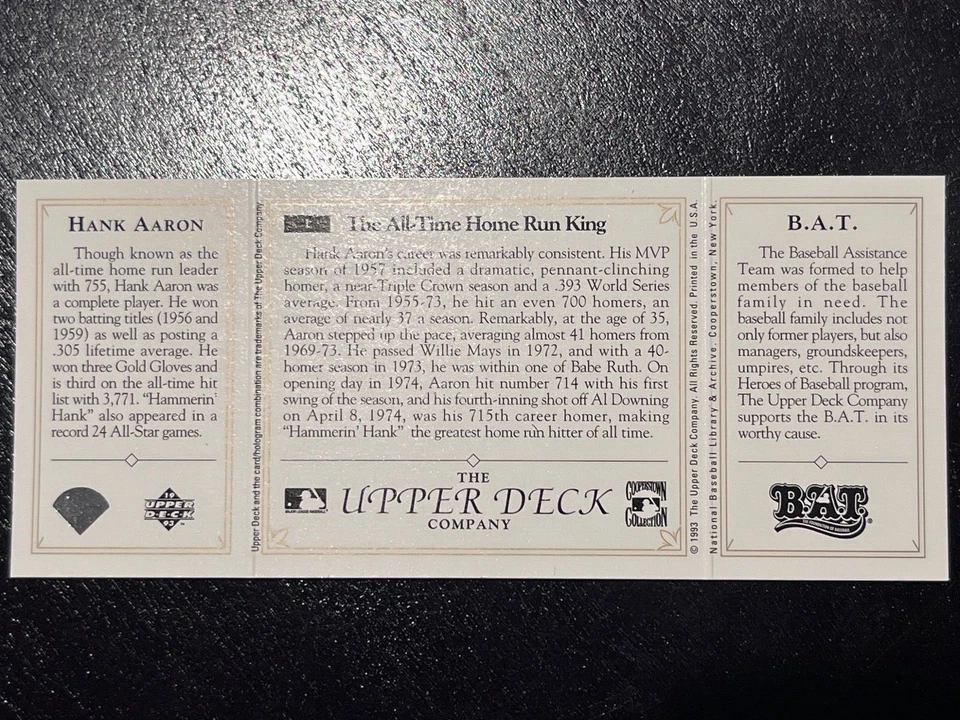 1993 Upper Deck B.A.T. Triple-Folders - Complete Your Set! - Image 3 of 3