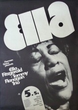 ELLA FITZGERALD 1971 German A1 Concert poster GUNTHER KIESER NM ULTRA RARE